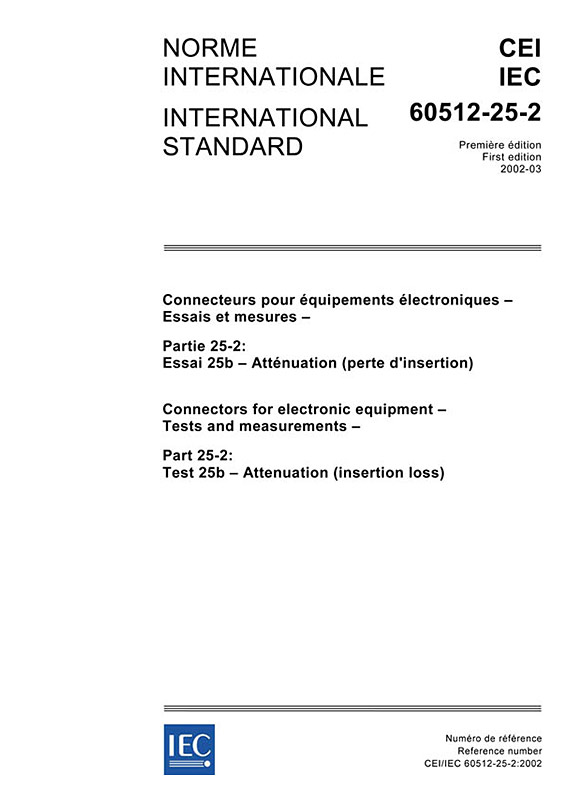 Cover IEC 60512-25-2:2002